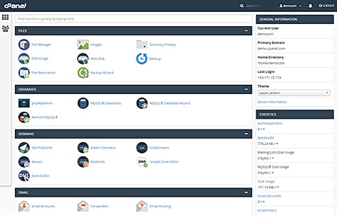 AccuWeb Hosting cPanel Demo