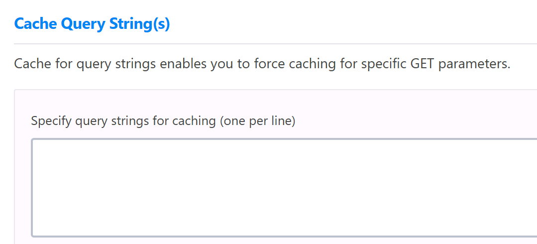 Cache Query String(s)