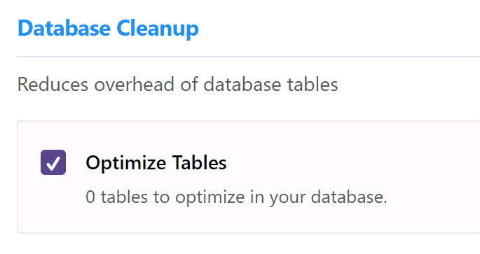 Database Cleanup